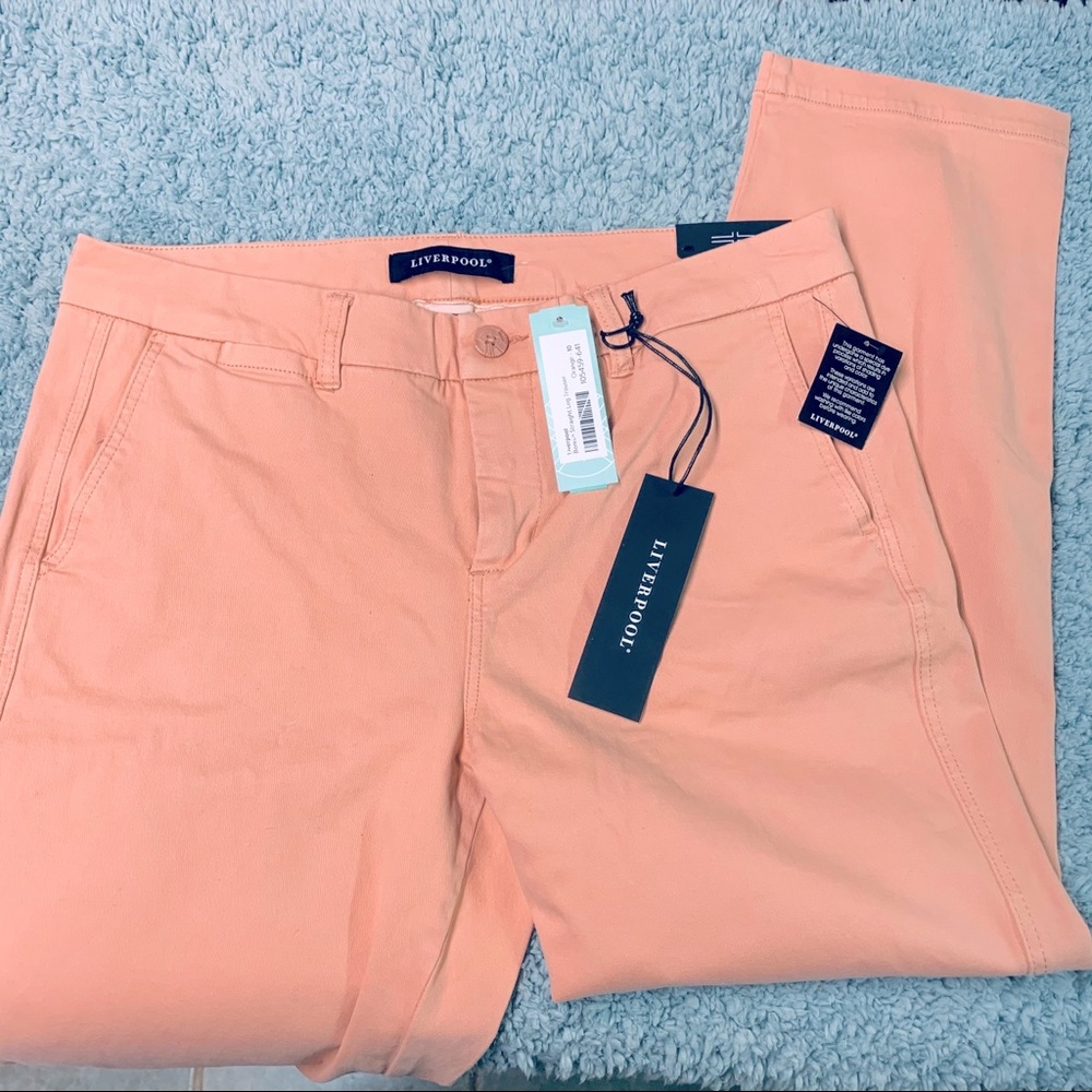 LIVERPOOL Bonnie Straight Leg Peach Pants